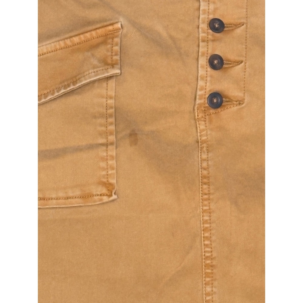 Pilcro and the Letterpress Anthropologie Button‎ Front Cargo Skirt Ochre Sz 00 - Picture 3 of 7